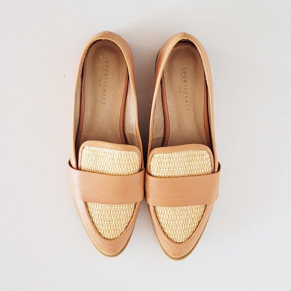 Retro Sportscrat - Vegetable Tanned Leather with Straw Detail Loafer - Size 38 - Picture 4 of 10